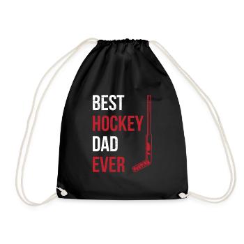 Best Hockey Dad ever Quote for your Hockey Dad - Turnbeutel - Schwarz - Vorne