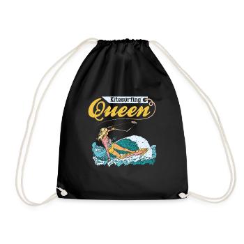 Kitesurfing Queen - Turnbeutel - Schwarz - Vorne