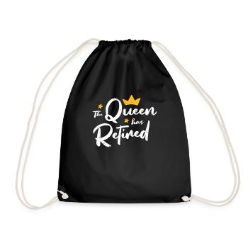 La reine a pris sa retraite sarcastique - Sac de sport léger - noir - Devant