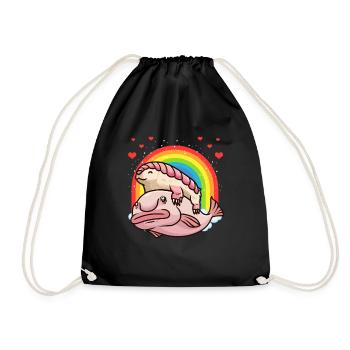 Ceinture Mulch Rainbow Blobfish Kawaii - Sac de sport léger - noir - Devant