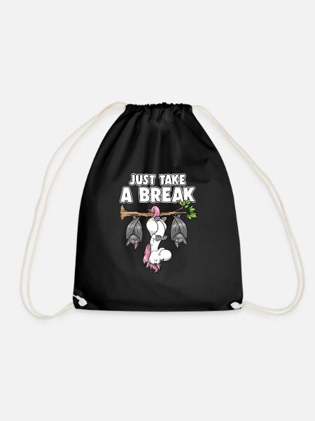 Just Take A Break Chauve-souris licorne - Sac de sport léger - noir