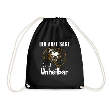 Der Arzt sagt es ist unheilbar - Turnbeutel - Schwarz - Vorne