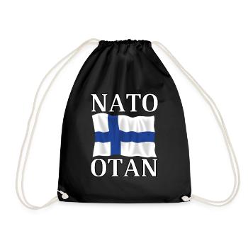 NATO otaN and The Flag of Finland - Drawstring Bag - black - Front