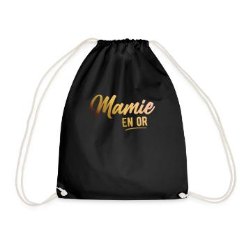 Mamie En Or Femme Humour Cadeau Grand Mère - Sac de sport léger - noir - Devant