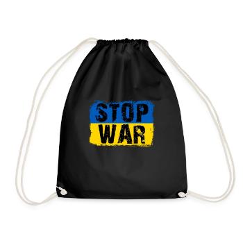 I Stand With Ukraine - Drawstring Bag - black - Front