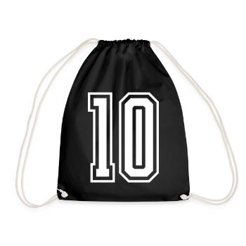 10 Numéro - Sac de sport léger - noir - Devant