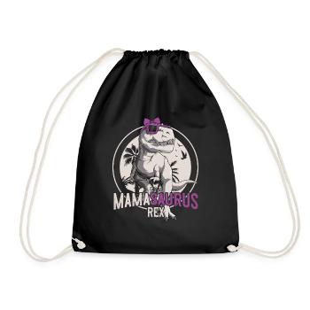Mamasaurus Maman Dinosaure Cadeau Fête des Mères - Sac de sport léger - noir - Devant
