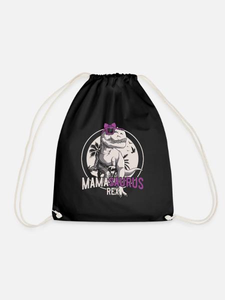 Mamasaurus Mama Dinosaurier Muttertag Geschenk - Turnbeutel - Schwarz