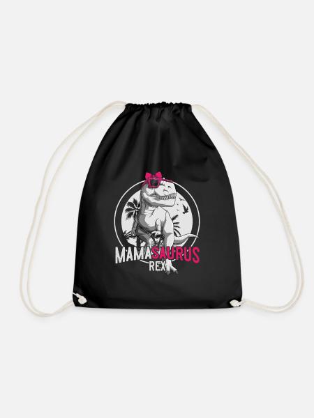 Mamasaurus Mama Dinosaurier Muttertag Geschenk - Turnbeutel - Schwarz