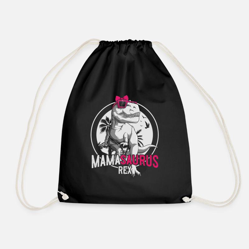 Mamasaurus Mama Dinosaurier Muttertag Geschenk - Turnbeutel - Schwarz