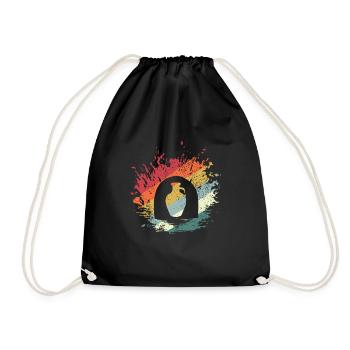 Retro Vintage Kiln Pottery Funny Pottery Maker - Drawstring Bag - black - Front