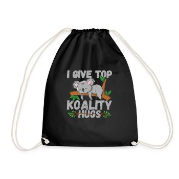 I Give Top Koality Hugs Cute Koala Bear - Sac de sport léger - noir - Devant