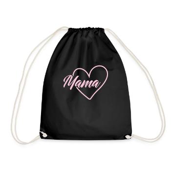 Maman Cœur - Sac de sport léger - noir - Devant