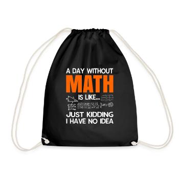 Mathematics - Drawstring Bag - black - Front
