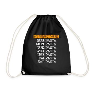 pasta - Drawstring Bag - black - Front