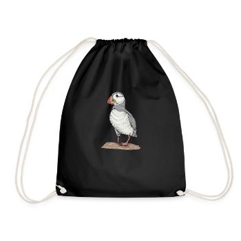 Papageitaucher I Alkenvogel Puffin Motiv für - Turnbeutel - Schwarz - Vorne