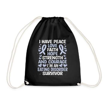 Survivor Love Eating Disorder Awareness - Drawstring Bag - black - Front