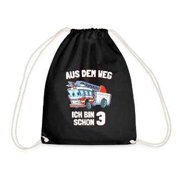 3. Geburtstag Ich bin schon 3 Jahr - Turnbeutel - Schwarz - Vorne