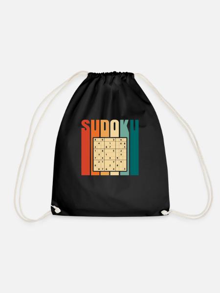 Sudoku - Turnbeutel - Schwarz
