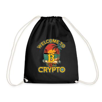 Welcome to Crypto, Bitcoin Summer - Drawstring Bag - black - Front