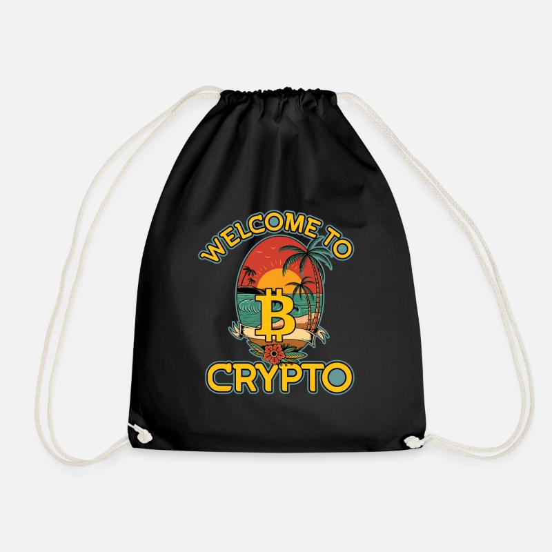 Willkommen bei Krypto, Bitcoin Sommer - Turnbeutel - Schwarz