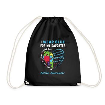 Daughter Blue Special Autism Awareness - Turnbeutel - Schwarz - Vorne