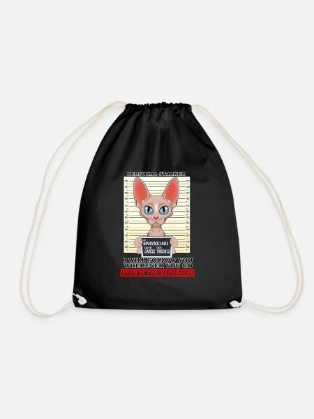 Sphynx Cat I Cat Lover I Personal Stalker - Turnbeutel - Schwarz
