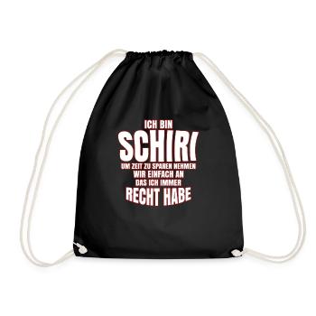Ich Bin Schiri Lustige Schiedsrichter Sprüche - Turnbeutel - Schwarz - Vorne