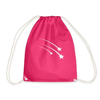 Trois étoiles filantes blanches - Sac de sport léger - fuchsia - Devant