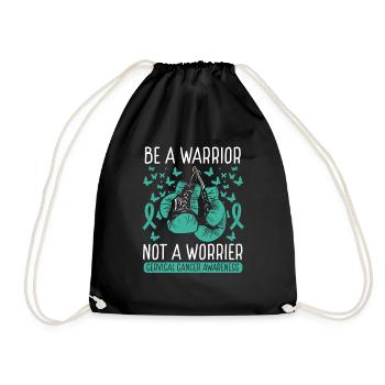 Cervical Cancer Awareness Cervical Cancer Warrior - Drawstring Bag - black - Front