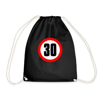 30 30 thirty - Turnbeutel - Schwarz - Vorne