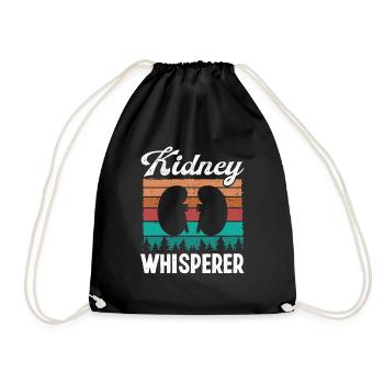 Nephrologist Kidney Whisperer Retro Nephrology - Drawstring Bag - black - Front