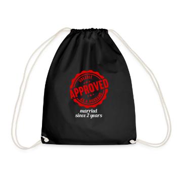 Testé 2 ans marié 2ème anniversaire de mariage - Sac de sport léger - noir - Devant