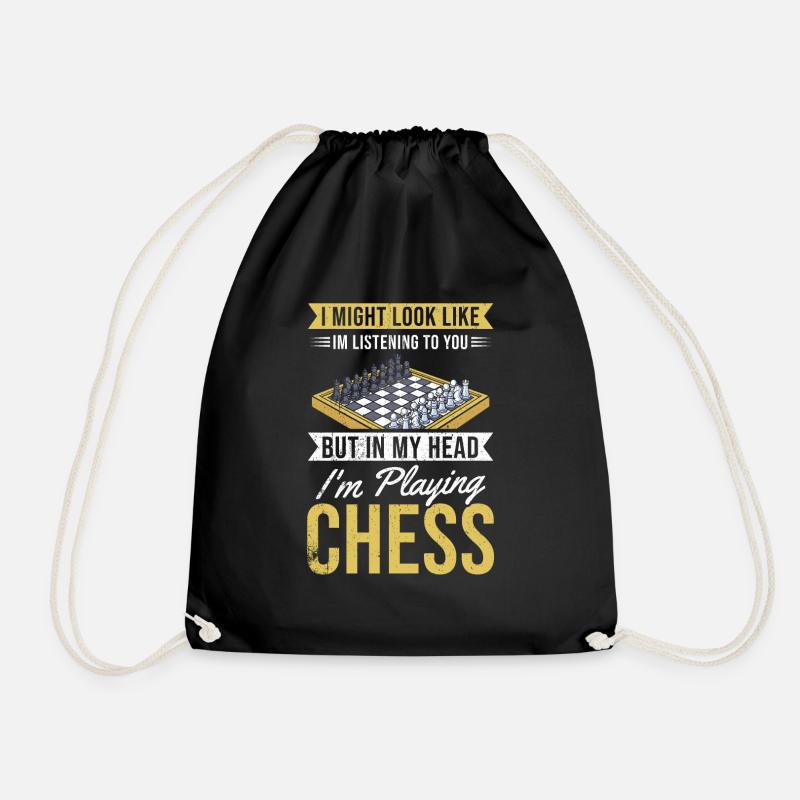 Schach - Turnbeutel - Schwarz