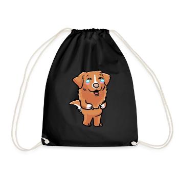 Nova Scotia Duck Tolling Retriever - Drawstring Bag - black - Front