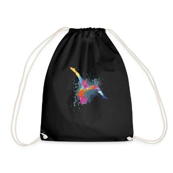 Colorful Figure Gymnastics Gymnast Gymnastics Gifts - Drawstring Bag - black - Front