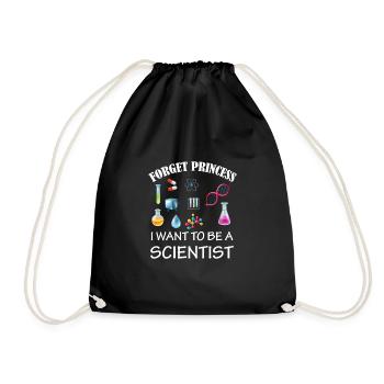 Oubliez princesse je veux être une fille scientifique - Sac de sport léger - noir - Devant