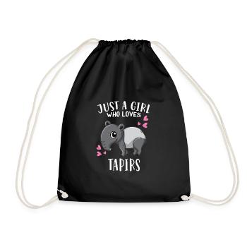 Lustige Tapir Liebhaber Just A Girl Who Loves - Turnbeutel - Schwarz - Vorne