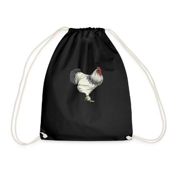 Sundheimer Hühner I Chicken Geflügel Motiv für - Turnbeutel - Schwarz - Vorne