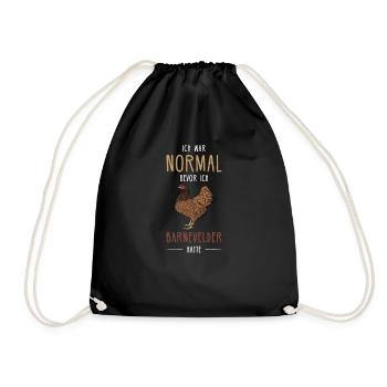 Barnevelder Huhn I Chicken Geflügel Motiv für - Turnbeutel - Schwarz - Vorne