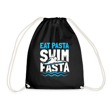 Manger des pâtes Swim Fasta Drôle de nageur de pâtes - Sac de sport léger - noir - Devant