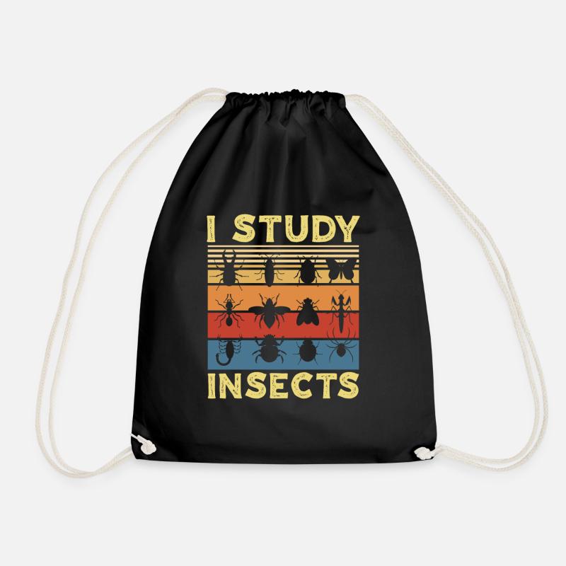 I Study Insects Kids Bug Hunter Gift - Turnbeutel - Schwarz