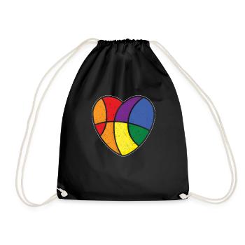 Rainbow Basketball Gay Pride LGBT Pride Month - Turnbeutel - Schwarz - Vorne