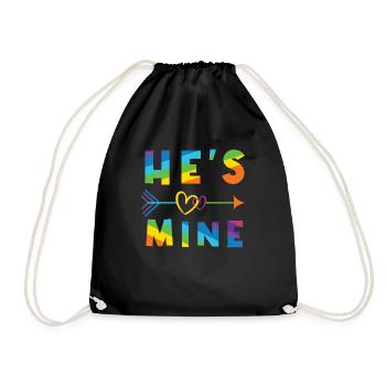Mine He Gay Pride LGBT Pride Month - Turnbeutel - Schwarz - Vorne