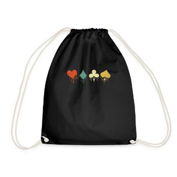 Joueur de poker Texas Night Tournament Poker Retro - Sac de sport léger - noir - Devant