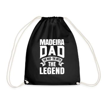 Cadeau de père de Madère - Sac de sport léger - noir - Devant