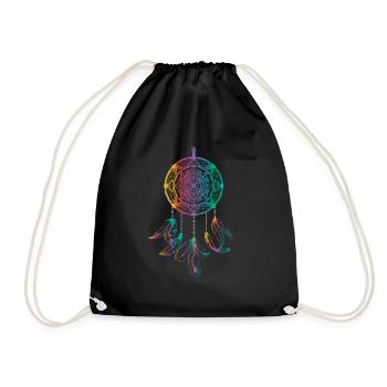 Dreamcatcher Traumfänger Mode für Damen - Turnbeutel - Schwarz - Vorne