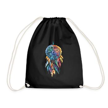 Dreamcatcher Traumfänger Mode für Damen - Turnbeutel - Schwarz - Vorne
