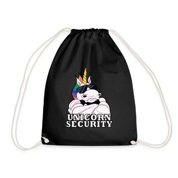 Unicorn Security I Unicorn Bouncer I Unicorn - Turnbeutel - Schwarz - Vorne
