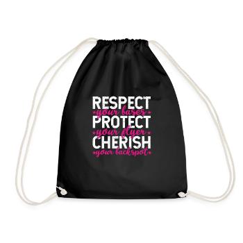 Respectez vos bases Protégez votre flyer - Sac de sport léger - noir - Devant